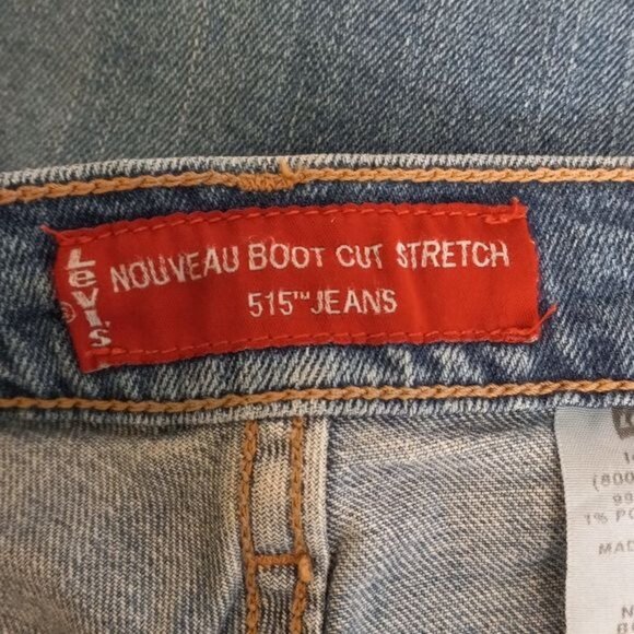 Levis 515 Jeans 16S Womens 38 x 31 Nouveau Boot Cut Stretch Blue Vintage 2004 - Picture 13 of 15